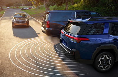 Blind-spot detection reverse detect visualization