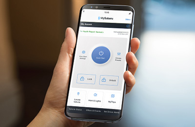 Smartphone displaying the MySubaru app